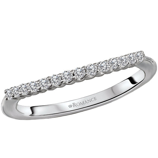 Curved Diamond Wedding Band