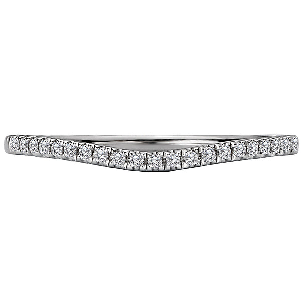 Diamond Curved Wedding Band