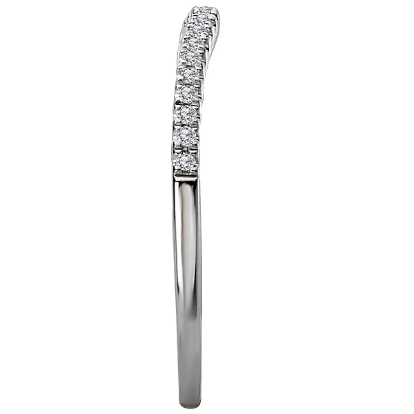 Diamond Curved Wedding Band