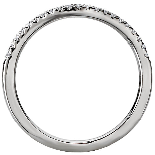 Diamond Curved Wedding Band