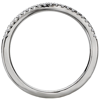 Diamond Curved Wedding Band