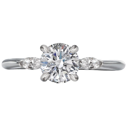 Diamond Semi-Mount 3-Stone Engagement Ring