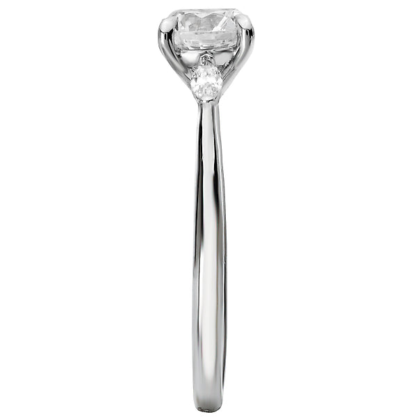 Diamond Semi-Mount 3-Stone Engagement Ring