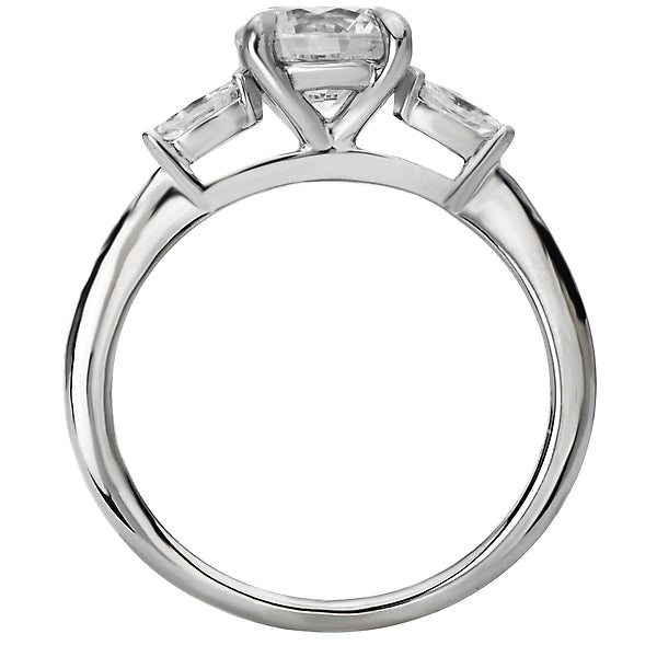 Diamond Semi-Mount 3-Stone Engagement Ring