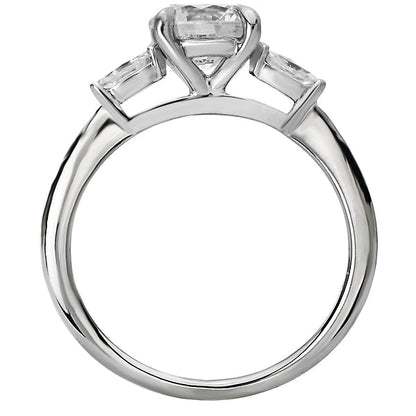 Diamond Semi-Mount 3-Stone Engagement Ring