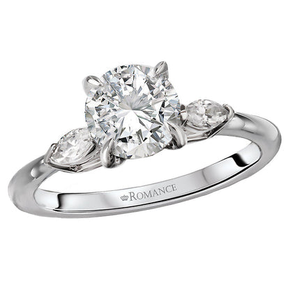 Diamond Semi-Mount 3-Stone Engagement Ring