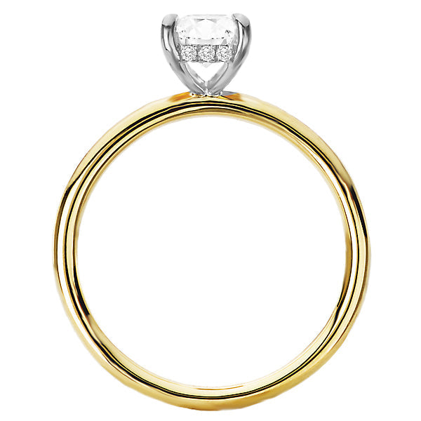 Diamond Hidden Halo Two-Tone Engagement Ring