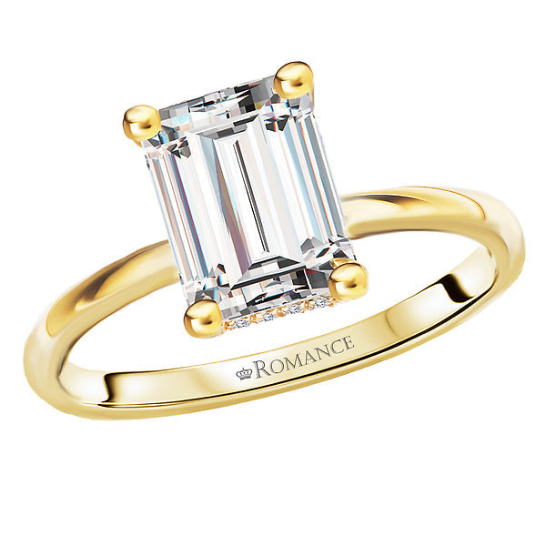 Diamond Hidden Halo Engagement Ring