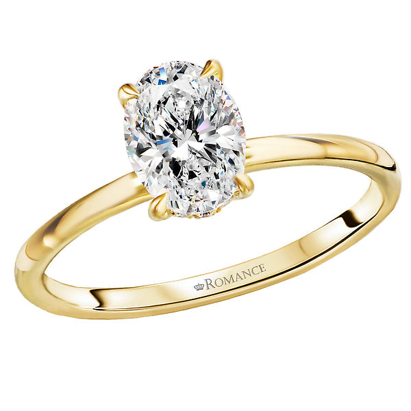 Diamond Hidden Halo Engagement Ring
