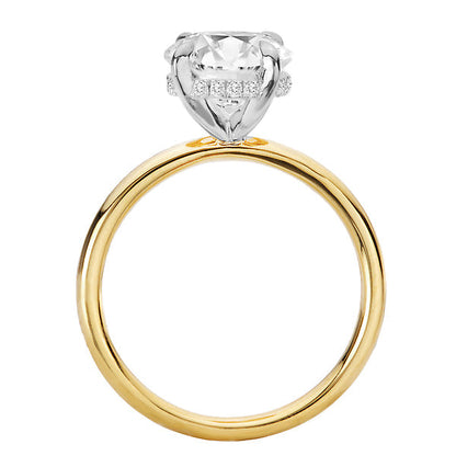 Diamond Hidden Halo Two-Tone Engagement Ring