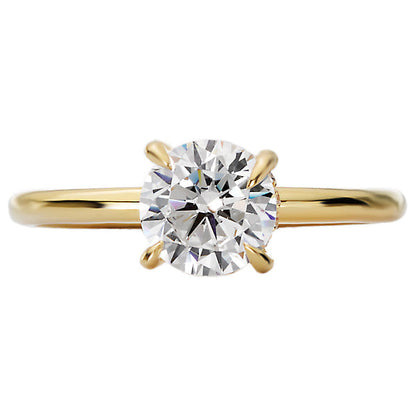 Diamond Hidden Halo Engagement Ring