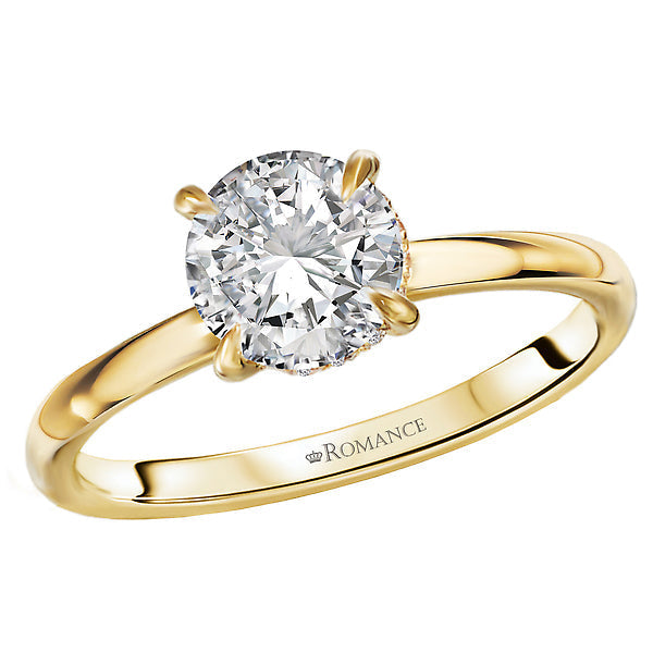 Diamond Hidden Halo Engagement Ring