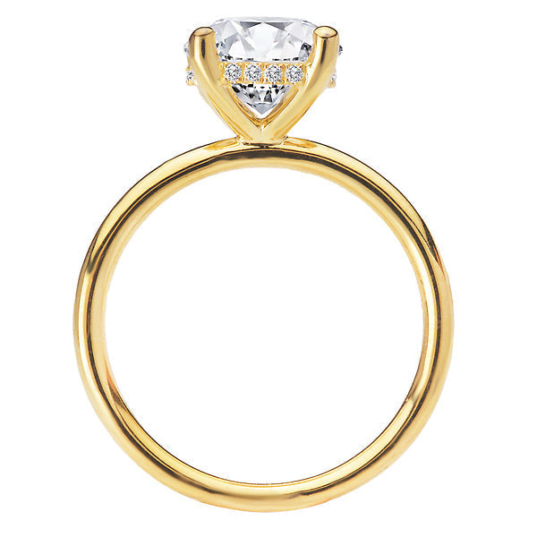 Diamond Hidden Halo Engagement Ring