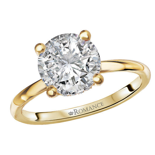Diamond Hidden Halo Engagement Ring