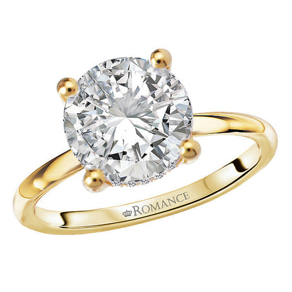 Diamond Semi-Mount Hidden Halo Engagement Ring