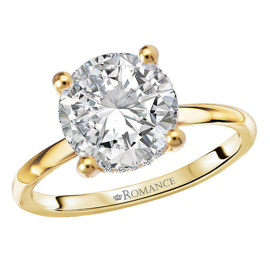 Diamond Semi-Mount Hidden Halo Engagement Ring