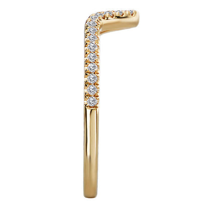 Curved Diamond Wedding Band