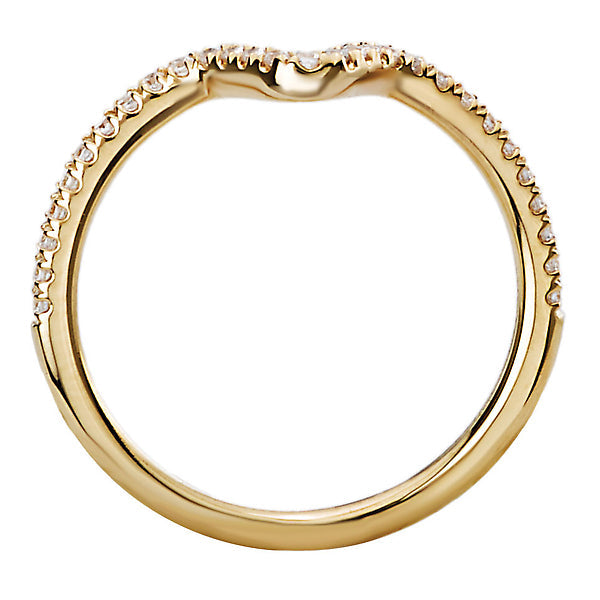 Curved Diamond Wedding Band