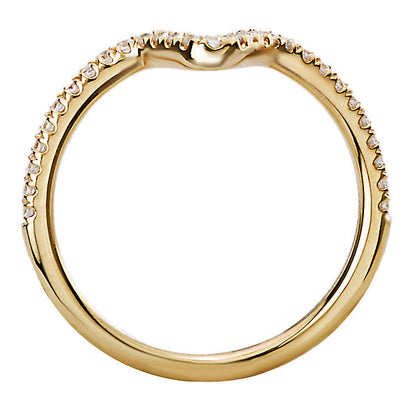 Curved Diamond Wedding Band
