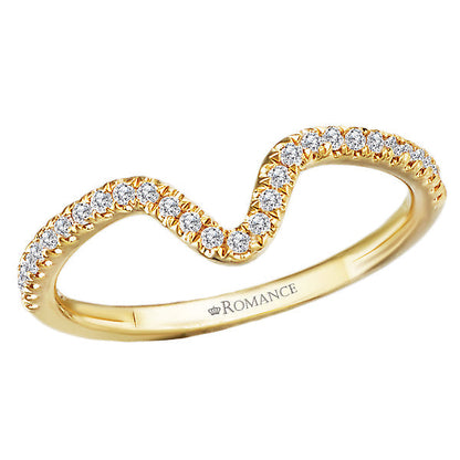 Curved Diamond Wedding Band