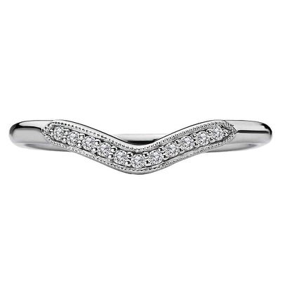 Curved Diamond Wedding Ring