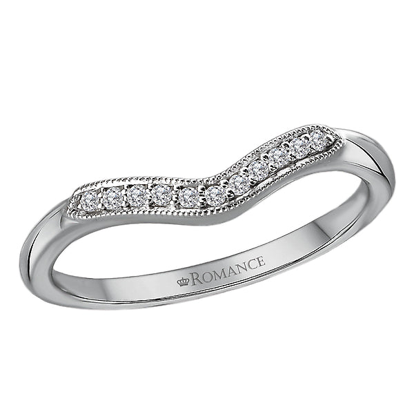 Curved Diamond Wedding Ring