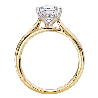Diamond Semi-Mount Hidden Halo Engagement Ring