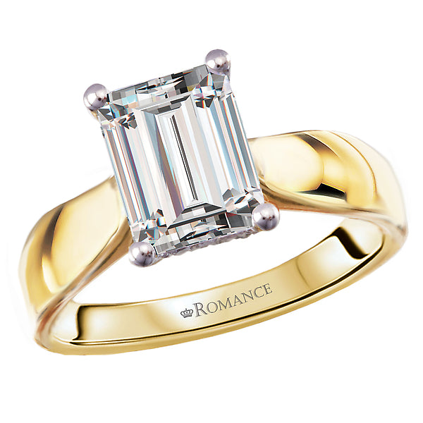Diamond Semi-Mount Hidden Halo Engagement Ring