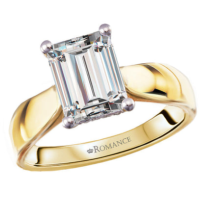Diamond Semi-Mount Hidden Halo Engagement Ring