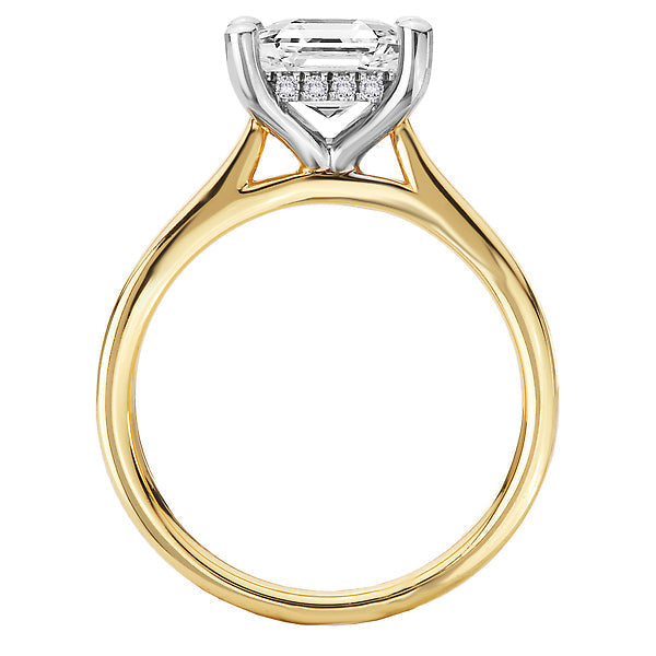 Diamond Semi-Mount Hidden Halo Engagement Ring