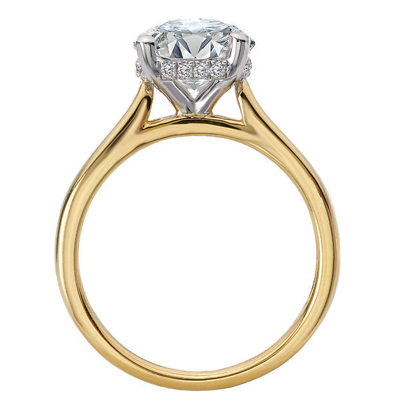 Diamond Semi-Mount Hidden Halo Engagement Ring