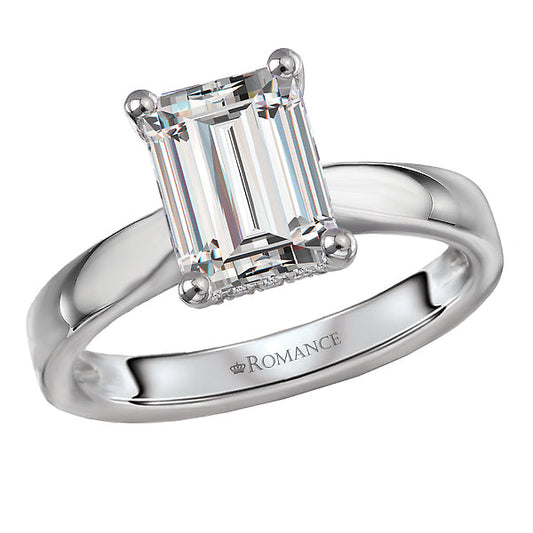 Hidden Halo Semi-Mount Diamond Engagement Ring