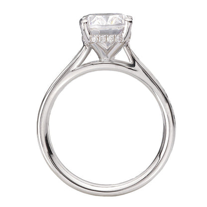 Hidden Halo Semi-Mount Diamond Engagement Ring