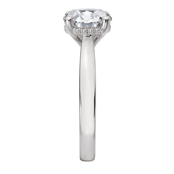 Diamond Semi-Mount Hidden Halo Engagement Ring