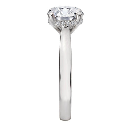 Diamond Semi-Mount Hidden Halo Engagement Ring