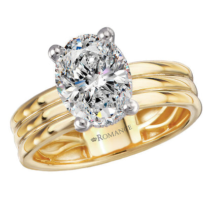 Diamond Semi-Mount Hidden Halo Engagement Ring