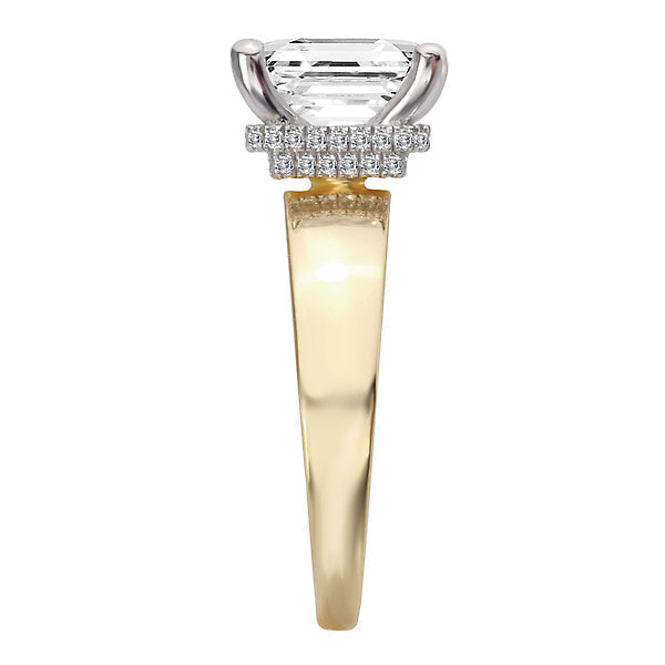 Diamond Semi-Mount Hidden Halo Engagement Ring