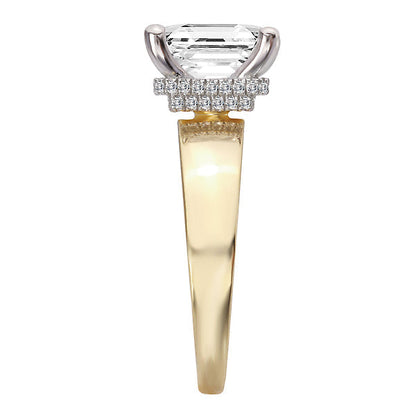 Diamond Semi-Mount Hidden Halo Engagement Ring