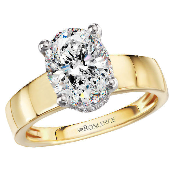 Diamond Semi-Mount Hidden Halo Engagement Ring