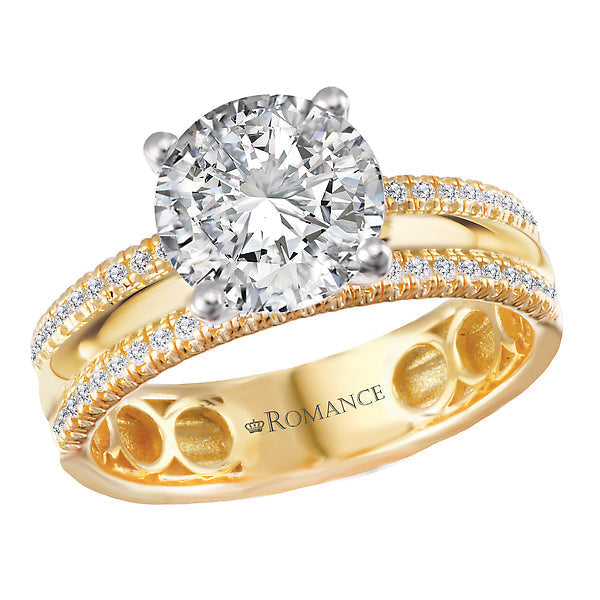 Split Shank Semi-Mount Diamond Engagement Ring