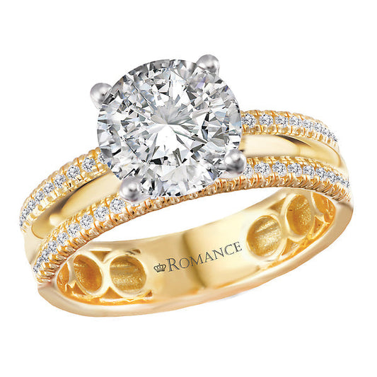 Split Shank Semi-Mount Diamond Engagement Ring