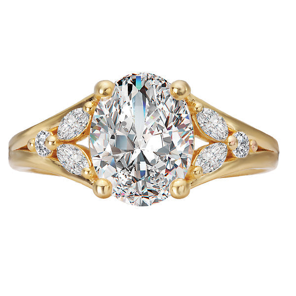 Split Shank Semi-Mount Lab Grown Diamond Engagement Ring