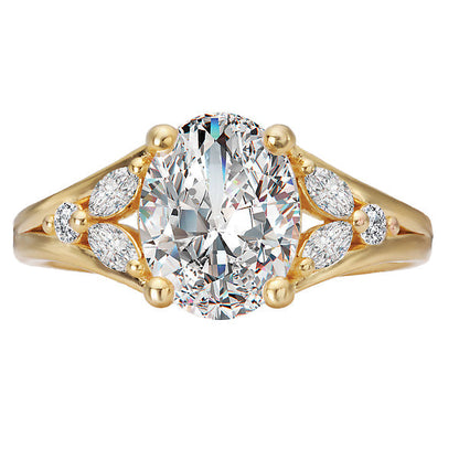 Split Shank Semi-Mount Lab Grown Diamond Engagement Ring