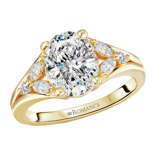 Split Shank Semi-Mount Diamond Engagement Ring