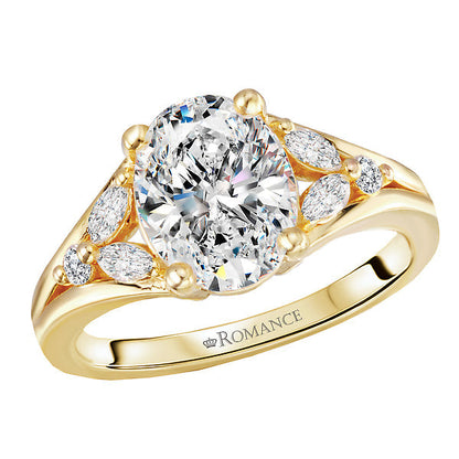 Split Shank Semi-Mount Diamond Engagement Ring