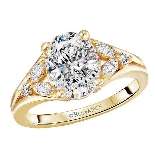 Split Shank Semi-Mount Diamond Engagement Ring