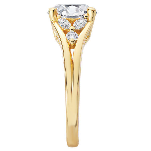 Split Shank Semi-Mount Diamond Engagement Ring