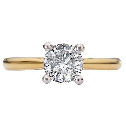 Hidden Halo Semi-Mount Diamond Engagement Ring