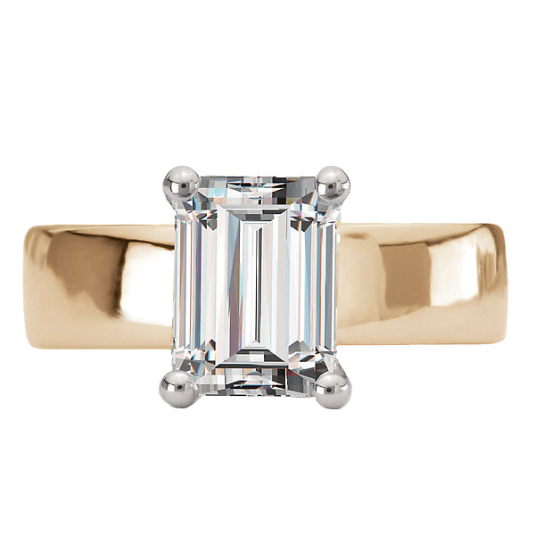 Bold Band Semi-Mount Diamond Engagement Ring