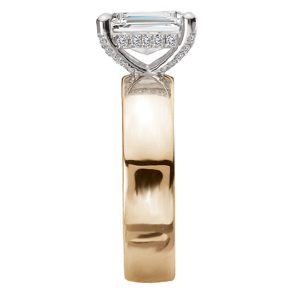 Bold Band Semi-Mount Diamond Engagement Ring